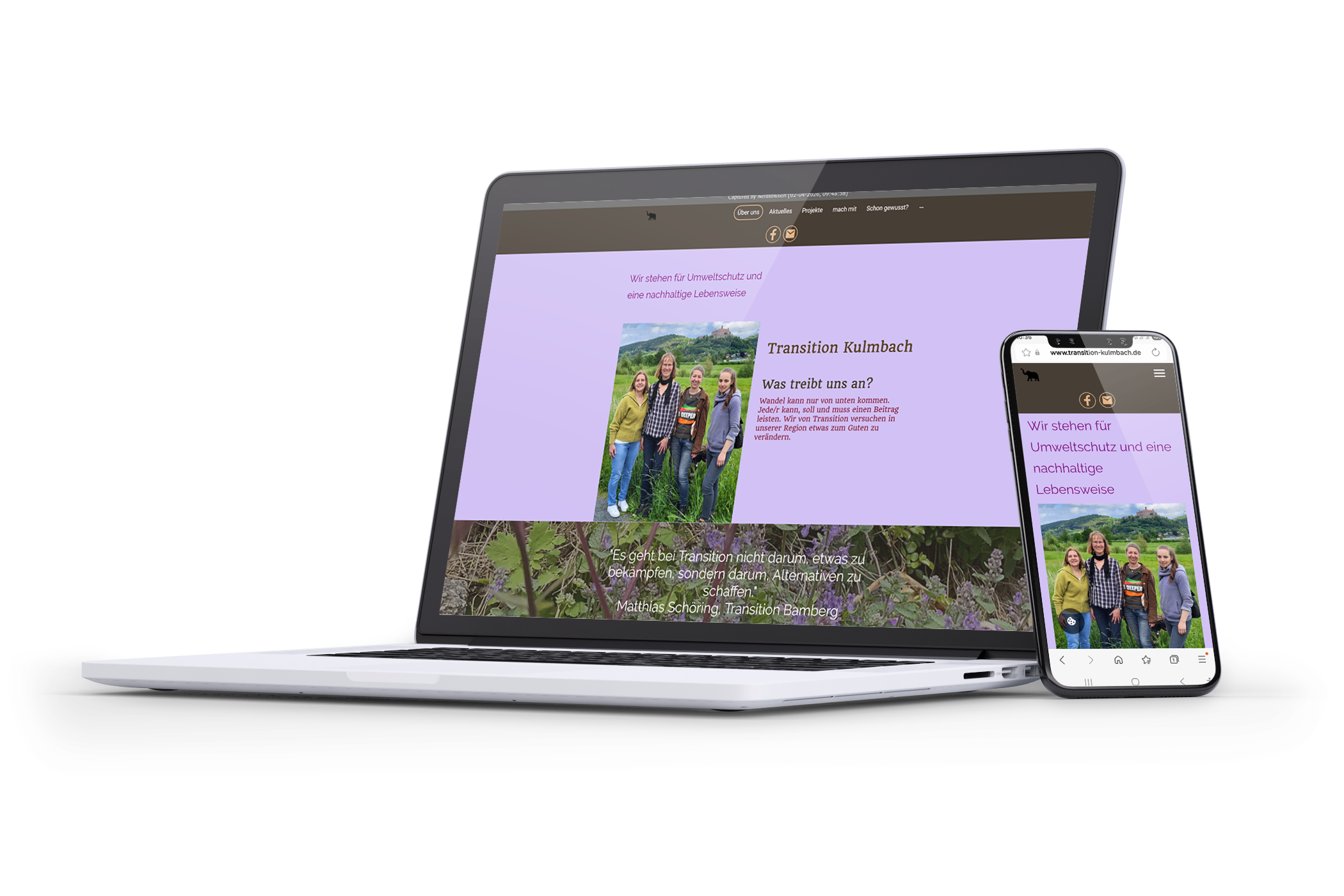 Transition Kulmbach – alte WordPress Website