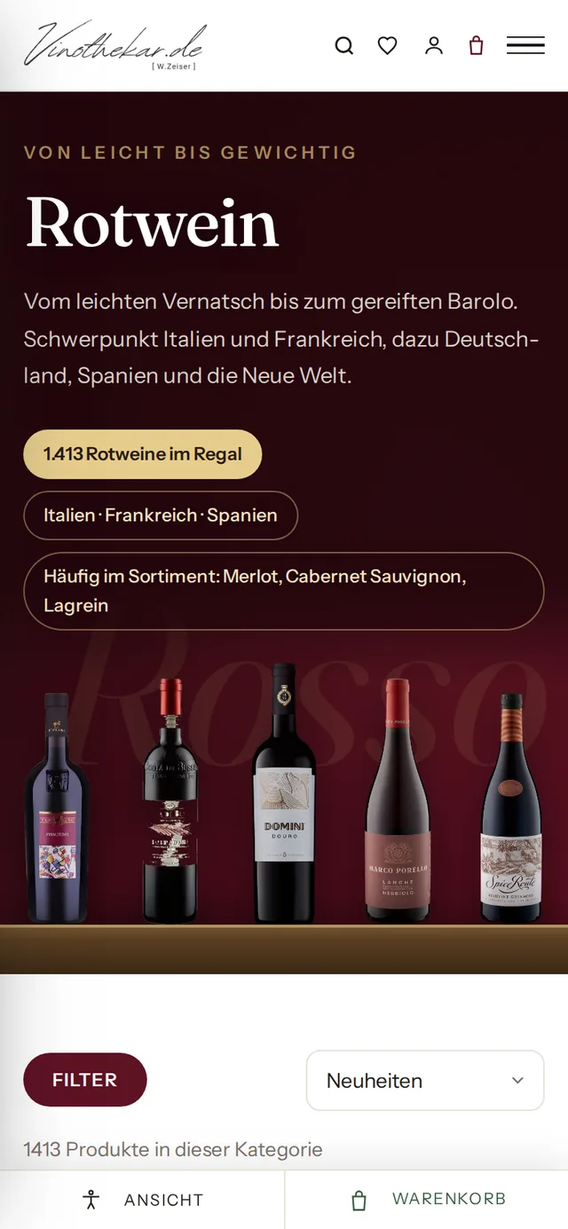 Kategorie Rotwein mobil