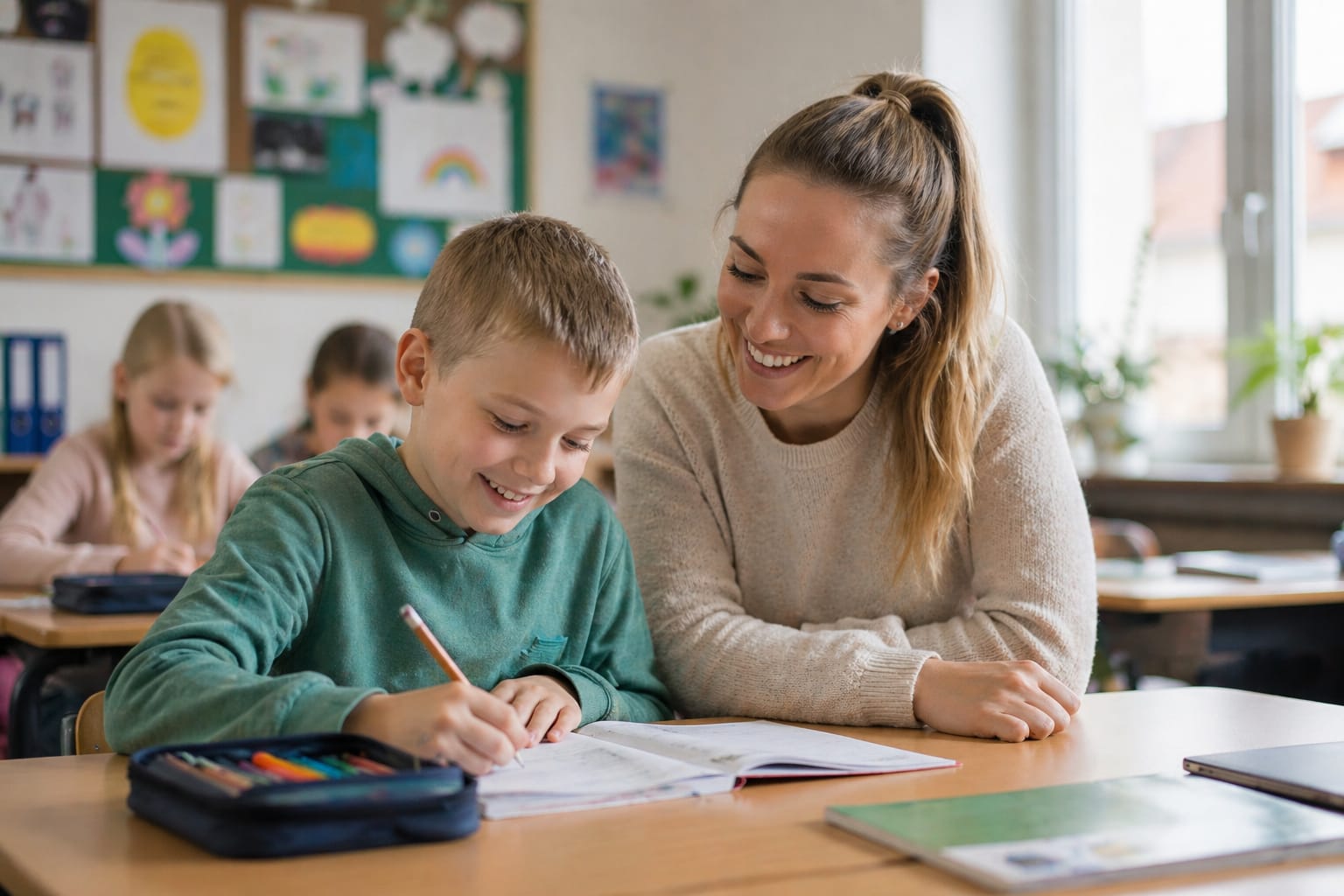 Schulbegleitung Elmshorn — Kind wird in der Schule individuell unterstützt